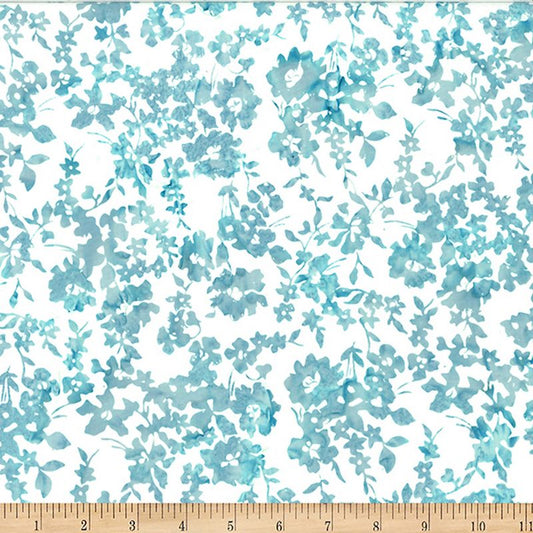 Bali Batiks - 2592-41 in Aqua - Hoffman Fabrics
