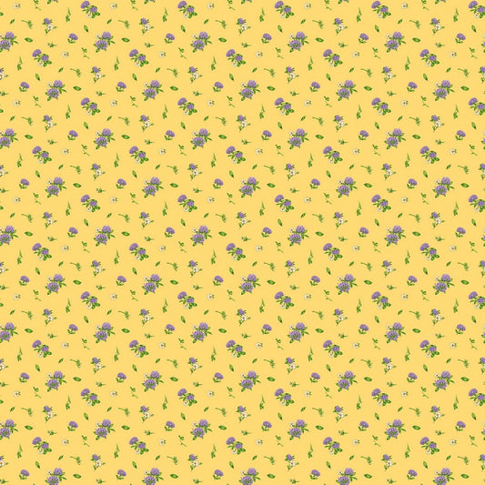 Honey & Clover - Clover Toss in Yellow Multi -  Deborah Edwards - Northcott (Pre-order: May 2024)