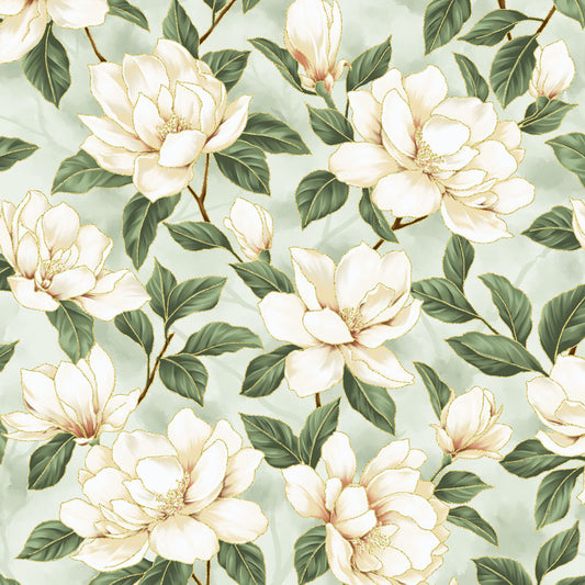 Ornament Grove - Eucalyptus/Gold 27802-436 - Hoffman