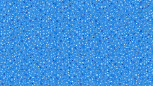 Starlight -  Tossed Stars in Medium Blue - Elena Belokrinitski - Northcott