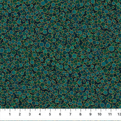 Shimmer Metallic Precuts - Charm Pack - Lagoon/Peacock - Northcott (Pre-order: Mar 2026)