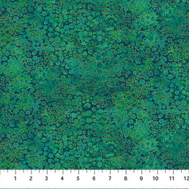 Shimmer Metallic Precuts - Charm Pack - Lagoon/Peacock - Northcott (Pre-order: Mar 2026)