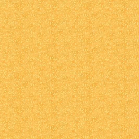 Nativity -  Leaf Scroll in Yellow - Alison McGarrigle - Northcott