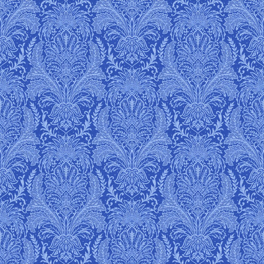 Delft Dynasty - Damask in Medium Blue - Northcott