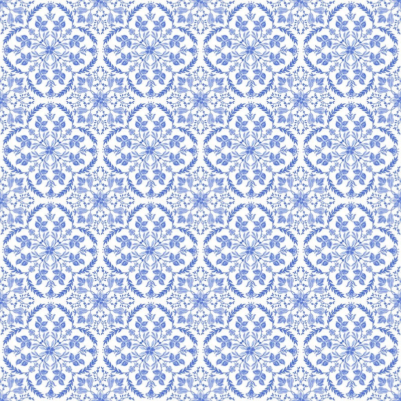 Delft Dynasty - Tile in White/Blue - Northcott