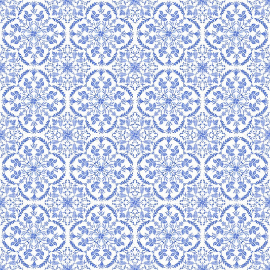 Delft Dynasty - Tile in White/Blue - Northcott