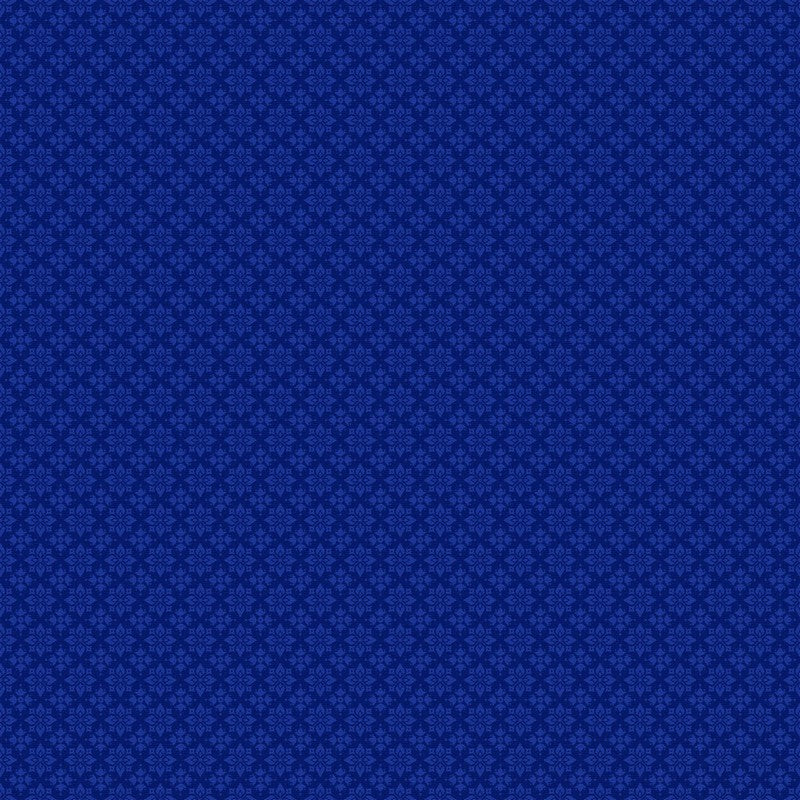 Delft Dynasty - Packed Foulard in Dark Blue - Northcott