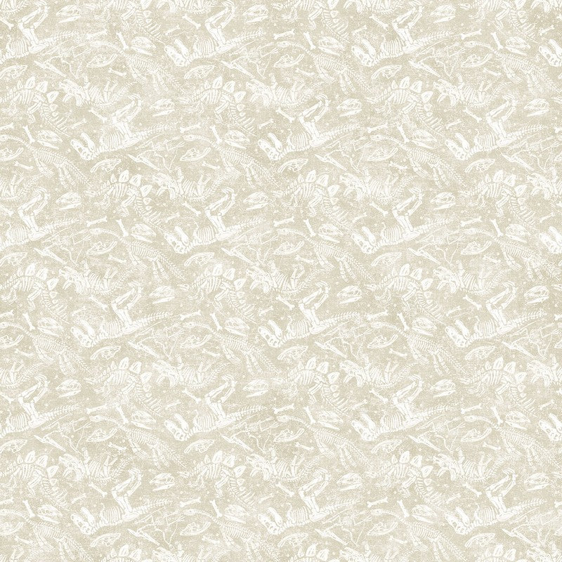 Dino Roar - Dino Bones in Cream - Brett Blumenthal - Northcott (Pre-order: Nov 2025)