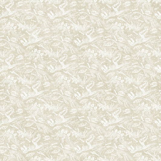 Dino Roar - Dino Bones in Cream - Brett Blumenthal - Northcott (Pre-order: Nov 2025)