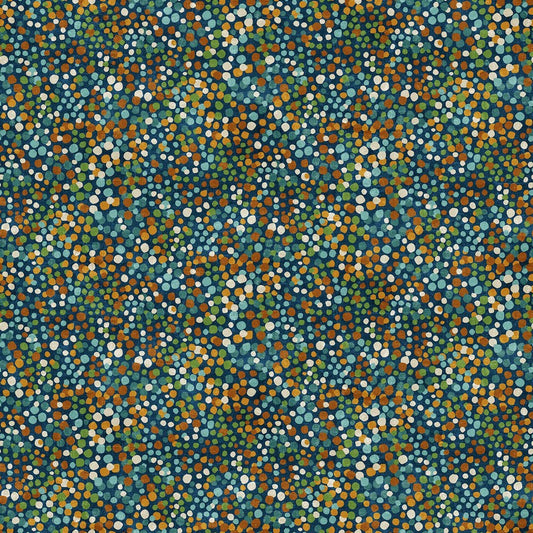 Dino Roar - Dino Dots in Navy Multi - Brett Blumenthal - Northcott (Pre-order: Nov 2025)