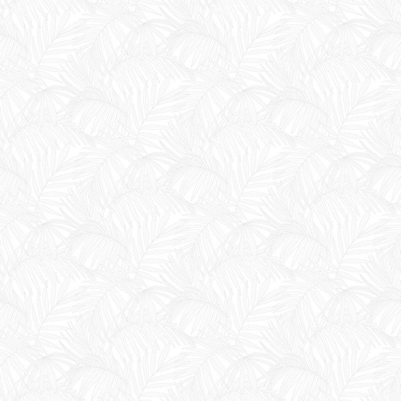 Coastal Breeze - White Palms in White/White - Northcott (Pre-order: Feb 2026)