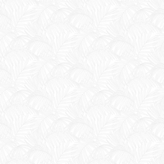 Coastal Breeze - White Palms in White/White - Northcott (Pre-order: Feb 2026)