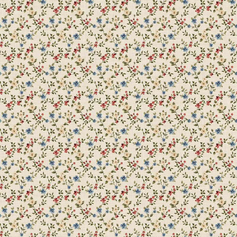 Farmhouse Sampler - Floral Trail in Cream - Deborah Edwards - Northcott (Pre-order: Mar 2026)