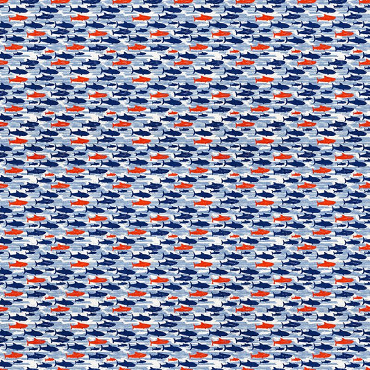 Take Me To The Beach - Little Fish in White - Northcott (Pre-order: Apr 2026)