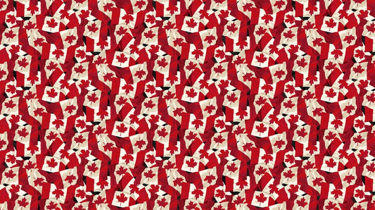 Canadian Classics 3 - Flags in Black Multi - Deborah Edwards - Northcott