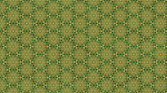 Oh Christmas Tree - Medallions in Green METALLIC - Deborah Edwards - Northcott (Pre-order: June 2026)
