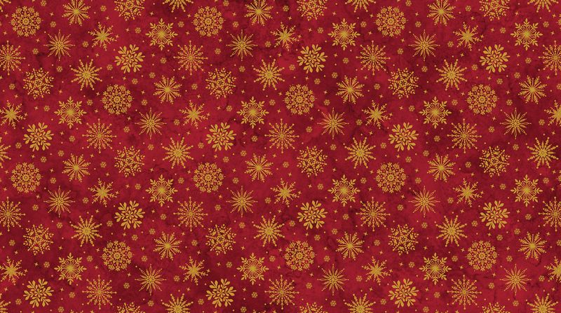 Oh Christmas Tree - Snowflakes in Red METALLIC - Deborah Edwards - Northcott (Pre-order: June 2026)