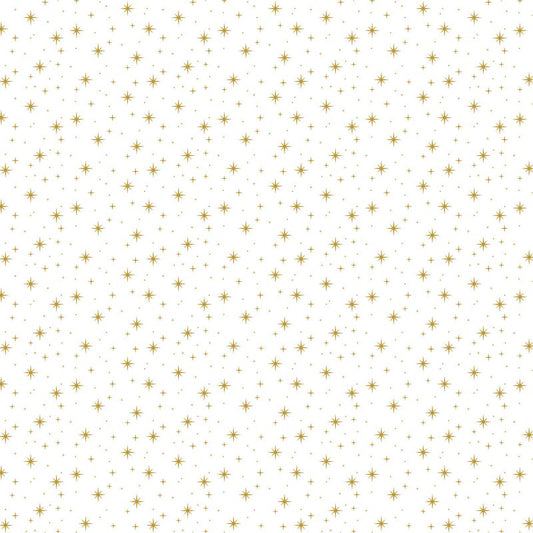 Oh Christmas Tree - Stars in White METALLIC - Deborah Edwards - Northcott (Pre-order: June 2026)