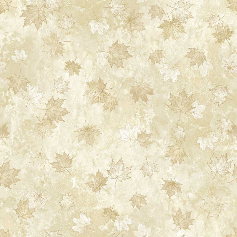 Oh Canada 14 - Leaf Silhouette in Beige - Deborah Edwards - Northcott