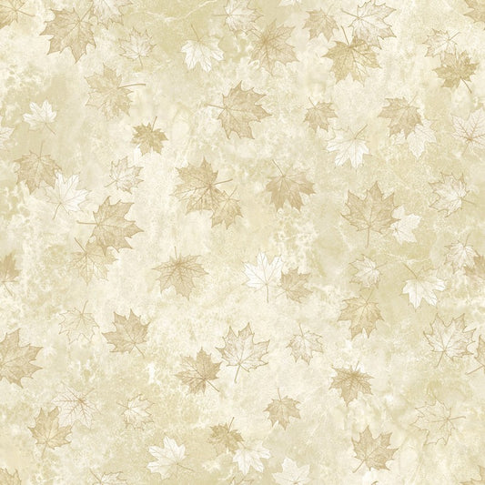 Oh Canada 14 - Leaf Silhouette in Beige - Deborah Edwards - Northcott