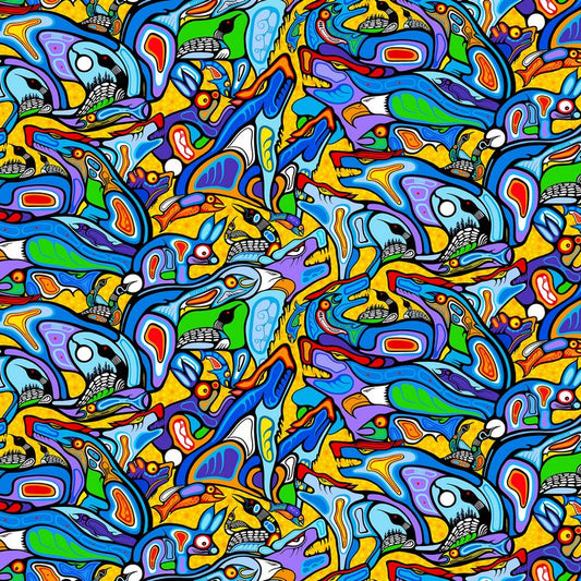 The Four Seasons - Collage in Yellow - Mark Anthony Jacobson - Northcott (Pre-order: Nov 2026)