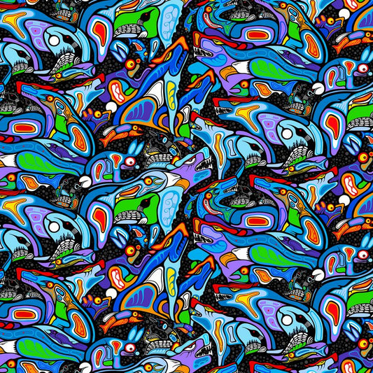 The Four Seasons - Collage in Black - Mark Anthony Jacobson - Northcott (Pre-order: Nov 2026)