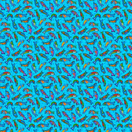 The Four Seasons - Fish in Turquoise - Mark Anthony Jacobson - Northcott (Pre-order: Nov 2026)