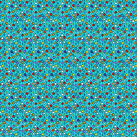 The Four Seasons - Multi Dots in Turquoise - Mark Anthony Jacobson - Northcott (Pre-order: Nov 2026)