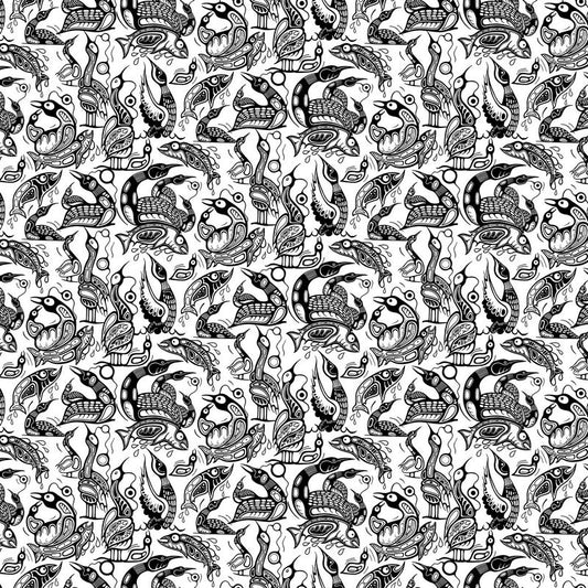 The Four Seasons - Tonal Loons in White/Black - Mark Anthony Jacobson - Northcott (Pre-order: Nov 2026)