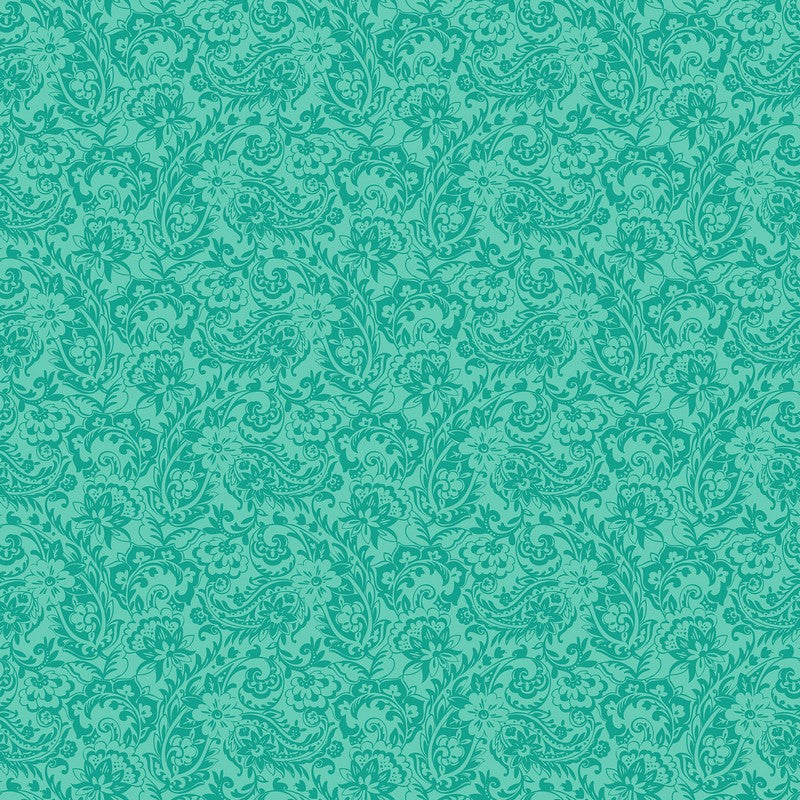 Cottage Charm - Paisley in Teal - Deborah Edwards - Northcott (Pre-order: Nov 2026)