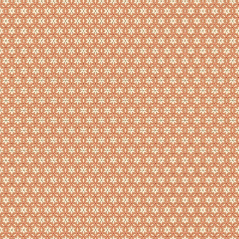 Botanica - Floral Grid in Peach - Deborah Edwards & Kathryn Christenson - Northcott (Pre-order: Jan 2027)