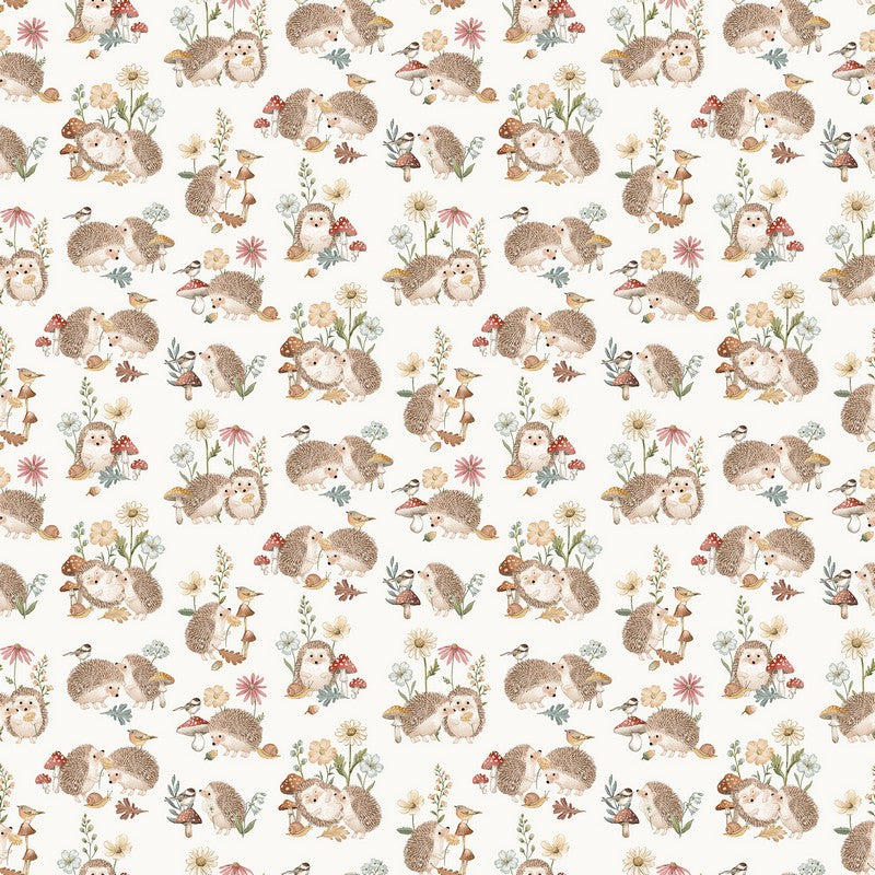 Hedgehog Hollow - Main in Cream - Deborah Edwards - Northcott (Pre-order: Dec 2026)