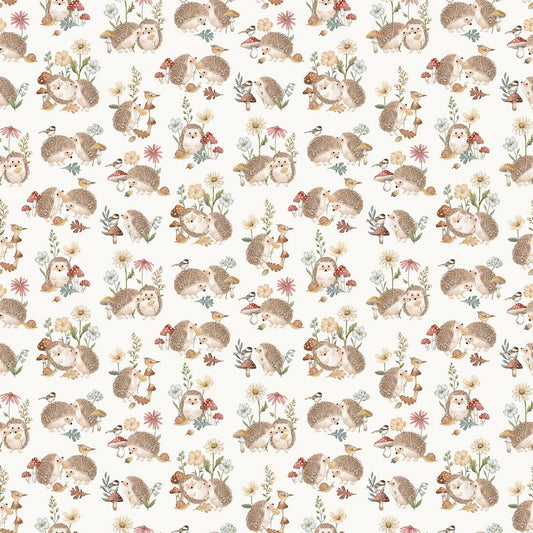 Hedgehog Hollow - Main in Cream - Deborah Edwards - Northcott (Pre-order: Dec 2026)