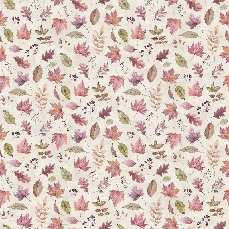 Bless This House - Leaves in Cream - Deborah Edwards - Northcott (Pre-order: May 2027)