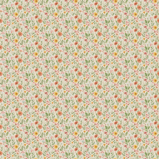 Favorite Things - Packed Flowers in Cream - Deborah Edwards - Northcott (Pre-order: Jun 2027)