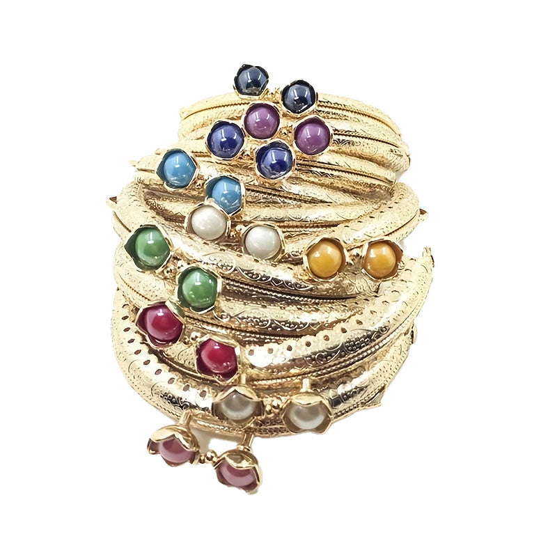 Purse Frame Kiss Lock (Sew-In) Lotus Flower - 3.3"