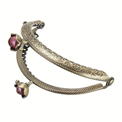 Purse Frame Kiss Lock (Sew-In) Lotus Flower - 3.3"