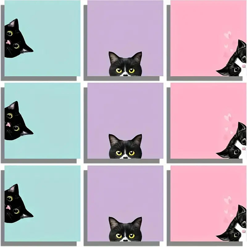 Sneaky Whiskers Sticky Notes (6 Pads - 180 Sheets)