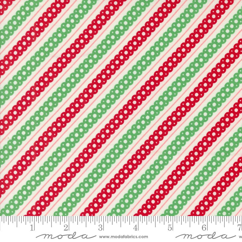 Kitty Christmas - Stripe in Snow - Urban Chiks - Moda (Pre-order June 2024)
