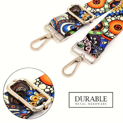 Nylon Adjustable Shoulder Strap - Boho Flowers (43")