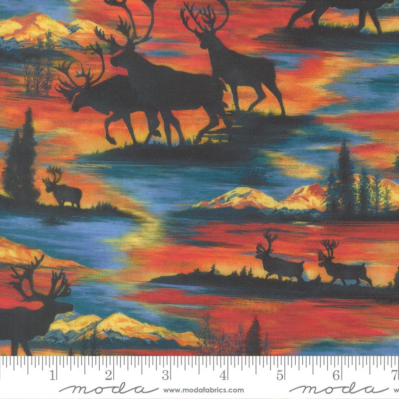 Wild Blue Yonder - Elk Scenic in Sunset - Moda