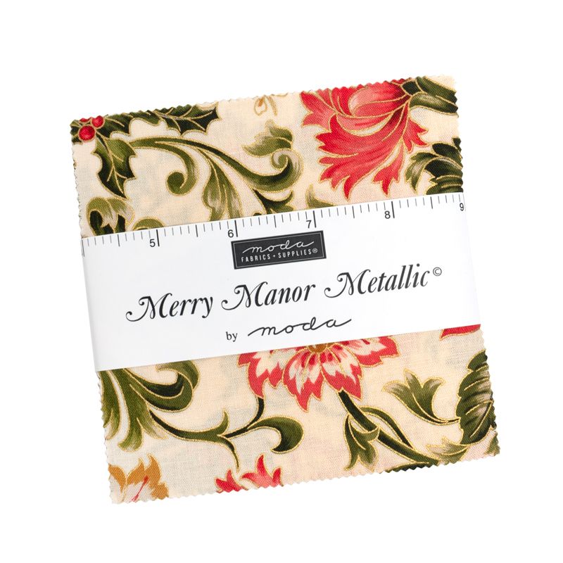 Merry Manor Metallic 2025 - Charm Pack - Moda