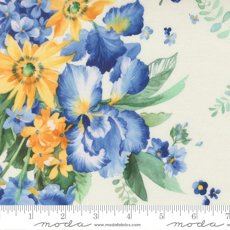 Summer Breeze 2027 - Blue Bouquet in Ivory - Moda (Pre-order: Mar 2027)