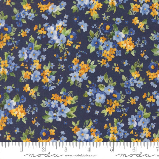 Summer Breeze 2027 - Tossed Bouquets in Royal - Moda (Pre-order: Mar 2027)