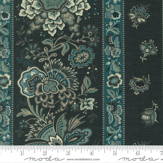 La Maison Bleu - Moineau Border in Indigo - French General - Moda (Pre-order: April 2027)
