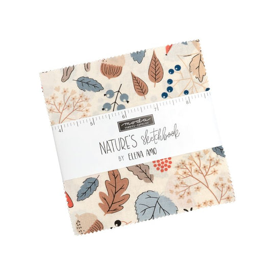 Nature's Sketchbook - Charm Pack - Elena Amo - Moda (Pre-order: Sept 2026)