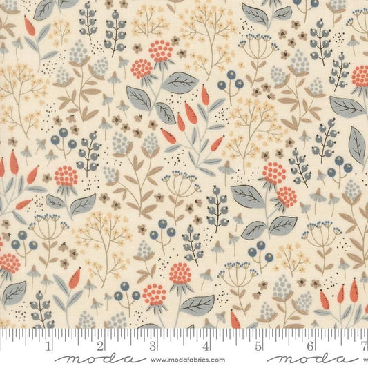 Nature's Sketchbook - Leaves & Berries in Pearl - Elena Amo - Moda (Pre-order: Sept 2026)