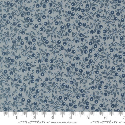 Nature's Sketchbook - Blueberry in Pebble/Sky - Elena Amo - Moda (Pre-order: Sept 2026)