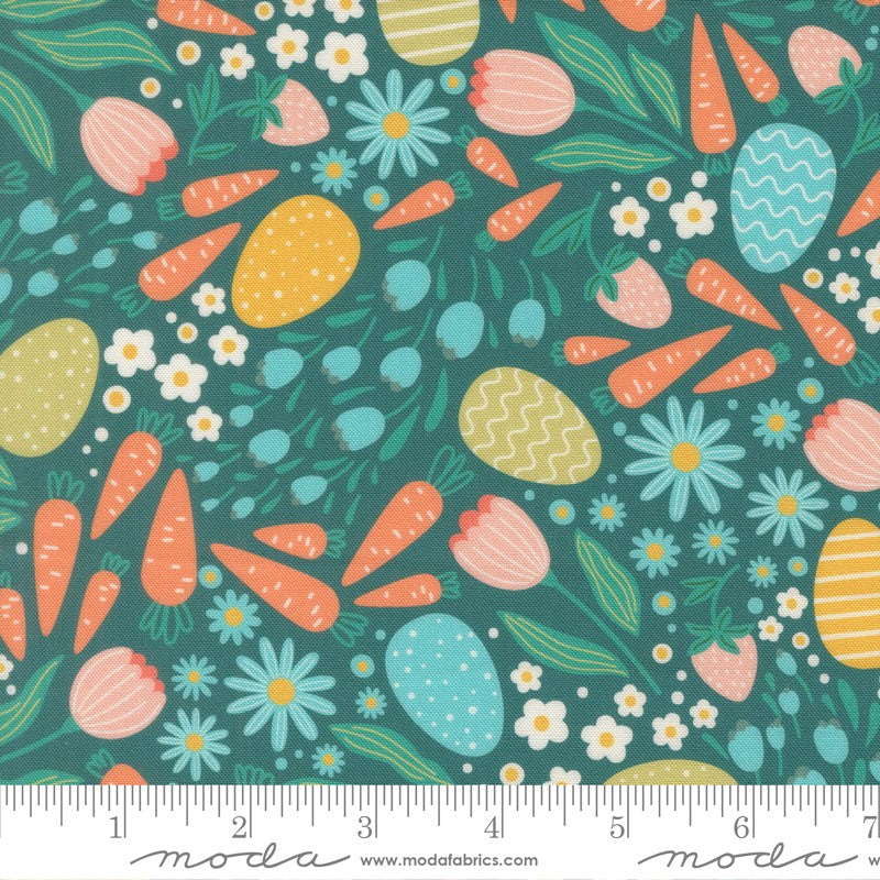Hop Into Spring - Garden in Teal - Elena Amo - Moda (Pre-order: Mar 2027)