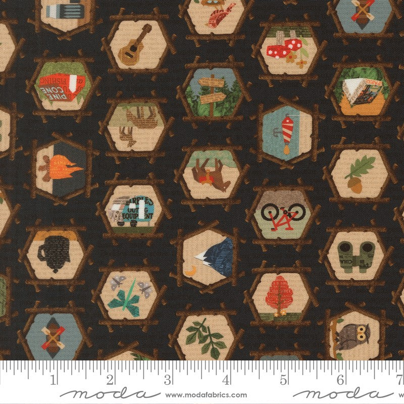 Paper Trails - Wood Frames in Navy - Cathe Holden - Moda (Pre-order: Dec 2026)